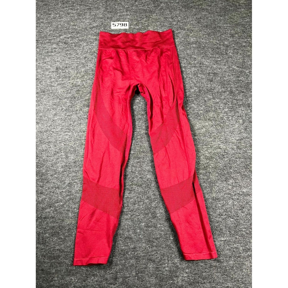 PINK Active by Victoria's Secret Leggings Womens‎ Large Red High Waisted Yoga